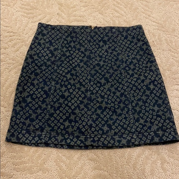 Free People Blue & Green Modern Femme Skirt 4 - Picture 5 of 9